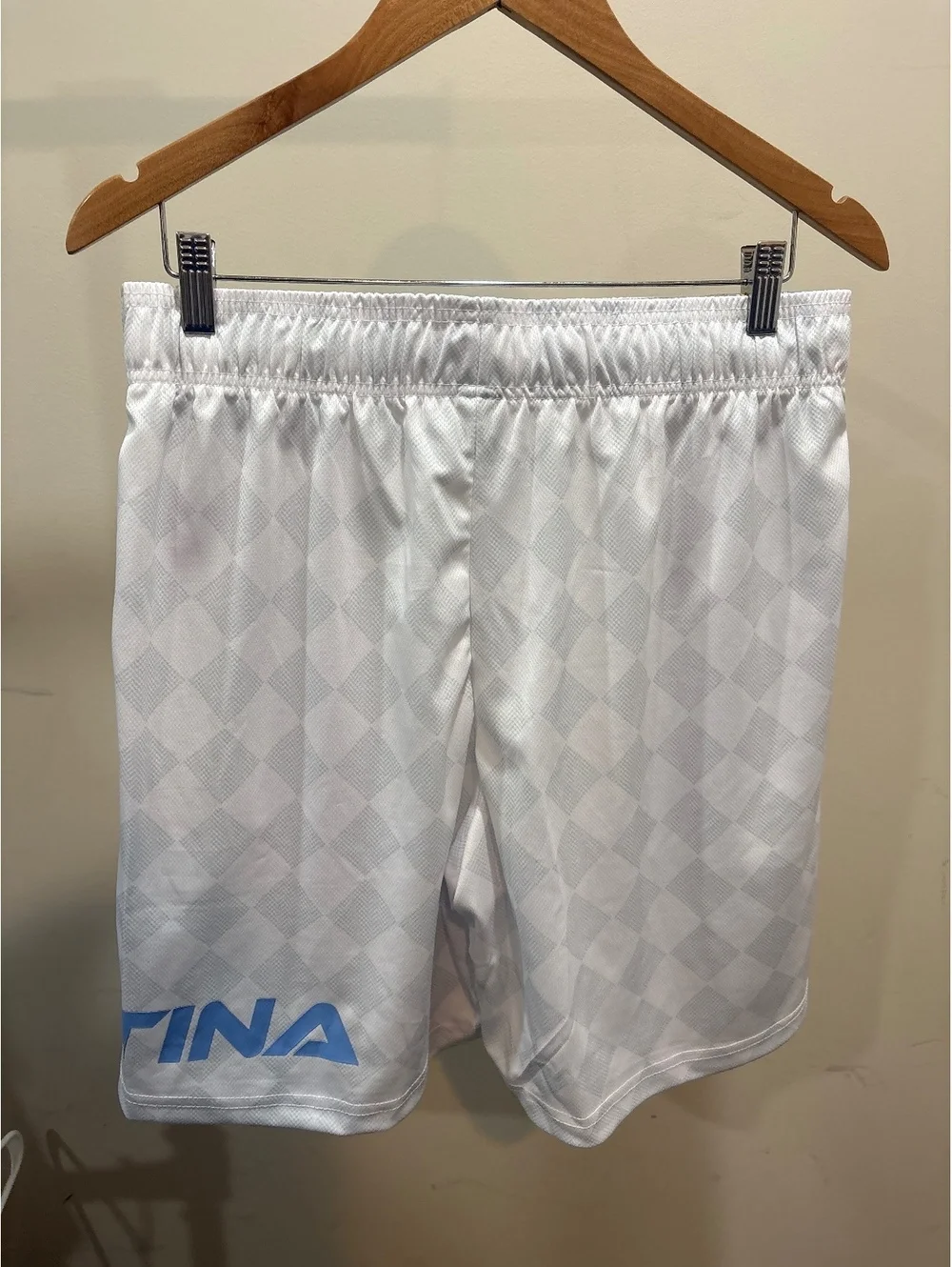 ARG Team Argentina White Sports Shorts Size Medium